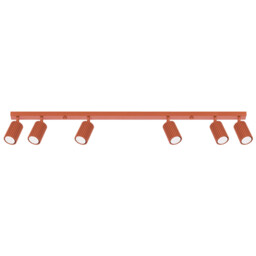 Karbon Minimalist Spotlight Bar 6 Light Red Ochre
