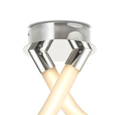 Armonia Semi Flush Ceiling Bow, 50W LED, 3000K, 3750lm, Polished Chrome, Frosted Acrylic - thumbnail 5