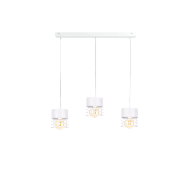 Atollo Bar Pendant Ceiling Light White, 60cm, 3x E27