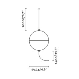 Dome 42cm Globe Pendant Ceiling Light Satin Black, Gloss White Shade E27 with Switch - thumbnail 3