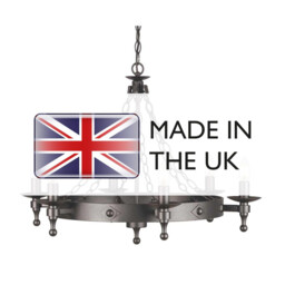 Warwick 6 Light Chandelier Graphite Black Finish, E14 - thumbnail 5