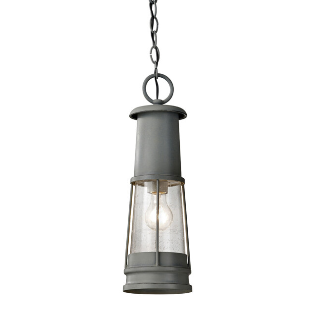 Chelsea Harbor 1 Light Outdoor Ceiling Pendant Light Storm Cloud, E27 - image 1