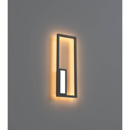 Boutique Rectangle Wall Lamp, Dimmable, 21W LED, 3000K, 1130lm, Black, 3yrs Warranty - thumbnail 2