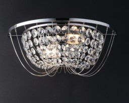 Vienna Crystal K9 Flush Wall Light, Chrome, E14