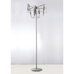 Cygnet Floor Lamp 6 Light G4 Polished Chrome/Black Glass/Crystal, NOT LED/CFL Compatible Item Weight: 15kg - thumbnail 2