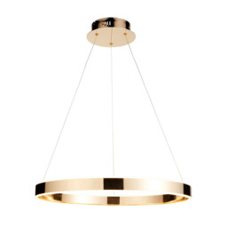 Gen Integrated LED Pendant Ceiling Light French Gold Finish, Frosted Acrylic, 1x Integrated LED