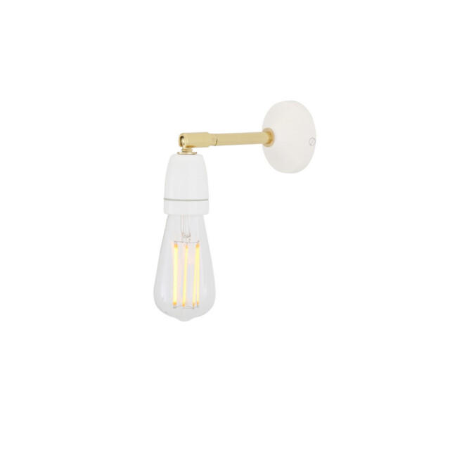 Cabra Wall Light, White & Brass - image 1