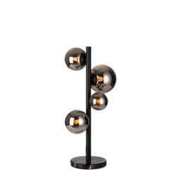 Marshall Table Lamp, 4 Light G9, Satin Black, Chrome Plated Glass - thumbnail 1