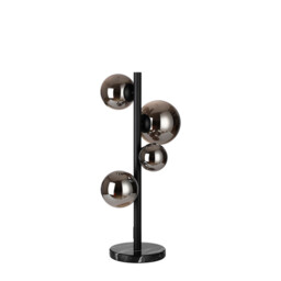 Marshall Table Lamp, 4 Light G9, Satin Black, Chrome Plated Glass - thumbnail 5