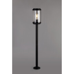 Reva Tall Post, 1 x E27, IP44, Black/Clear PC, 2yrs Warranty - thumbnail 2