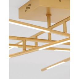 Raccio Integrated LED Semi Flush Light Gold Metal LED 48W 3360Lm 3000K - thumbnail 5
