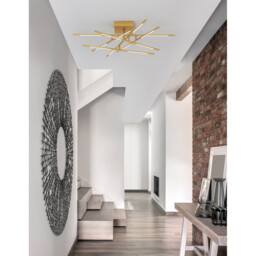 Raccio Integrated LED Semi Flush Light Gold Metal LED 48W 3360Lm 3000K - thumbnail 2