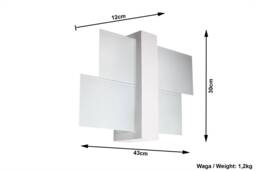 Feniks 1 Light Flush Wall Light White, E27 - thumbnail 3