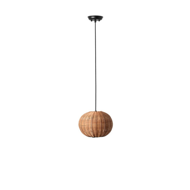 Haka Black, Rattan Globe Pendant Lamp 25cm 2700K - image 1