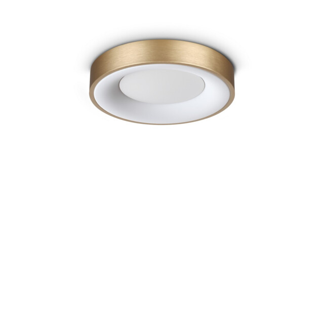 Planet 30cm Integrated LED Semi Flush Ceiling Light Brass 1350lm 3000K - image 1