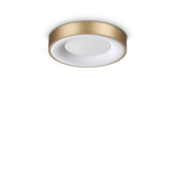 Planet 30cm Integrated LED Semi Flush Ceiling Light Brass 1350lm 3000K