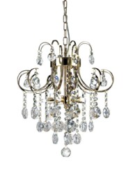 Rosina Ceiling Pendant 5 Light French Gold, Crystal - thumbnail 1
