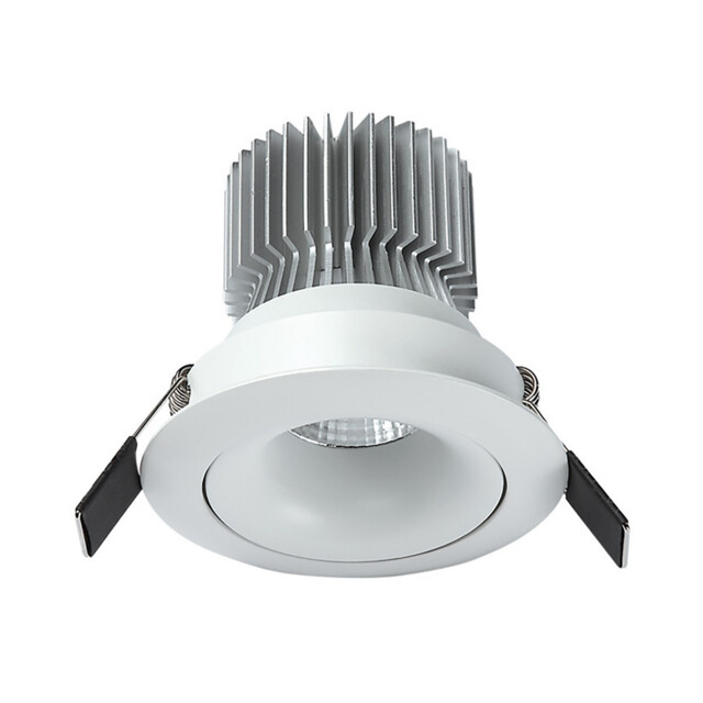 Formentera Recessed Swivel Downlight 10.75cm Round 12W COB LED 4000K, 940lm, Matt White, Driver Included, 3yrs Warranty - image 1