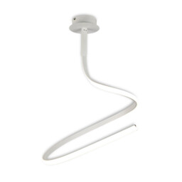 Nur Blanco Semi Flush Simple Lamp, 30W LED 4000K, 2400lm, Dimmable, White/Frosted Acrylic, 3yrs Warranty