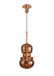 Sonata Ceiling Pendant 29cm Round, 1 x E27, Copper - thumbnail 1