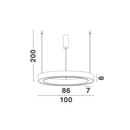 Morbido Integrated LED Pendant Ceiling Light Brass Gold Aluminium LED 80W 4373Lm 2700K - 4000K + Remote Control - thumbnail 3