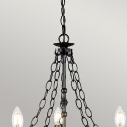 Warwick 5 Light Chandelier Graphite Black Finish, E14 - thumbnail 2