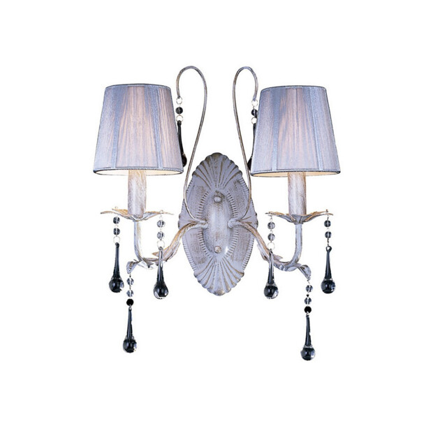 Flur Wall Lamp 2 Light E14 White French Gold - image 1