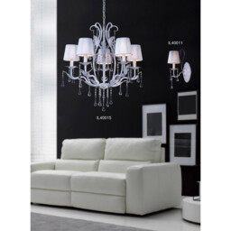 Flur Wall Lamp 2 Light E14 White French Gold - thumbnail 3