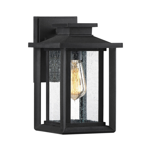 Quoizel Wakefield Outdoor Wall Lantern Earth Black, IP44 - image 1