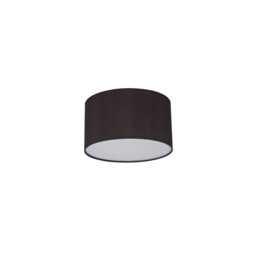 Baymont White 3 Light E27 Flush With A 30cm x 17cm Faux Silk Shade, Black/White Laminate - thumbnail 5
