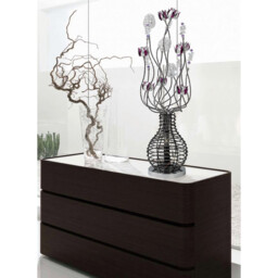(DH) Viola Table Lamp 5 Light G4 Black/Purple/Chrome/Crystal, NOT LED/CFL Compatible - thumbnail 3