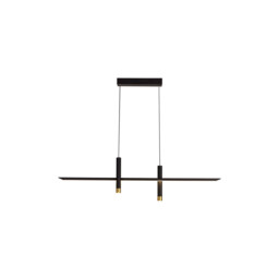 Esparta Linear Pendant, 30W LED, 3000K, 1400lm, Black / Gold, 3yrs Warranty