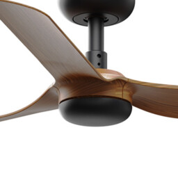 Mini Punt 90cm Smart Ceiling Fan Black, Dark Wood Blades - thumbnail 3