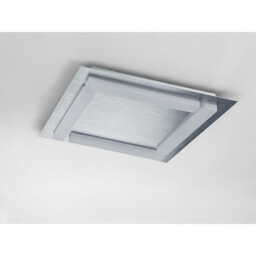 Verona Square Ceiling 4 Light 20W LED 3000K, 1800lm, Satin Aluminium/Frosted Acrylic - thumbnail 2