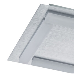 Verona Square Ceiling 4 Light 20W LED 3000K, 1800lm, Satin Aluminium/Frosted Acrylic - thumbnail 3
