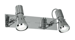 SPOT 2 Light Twin Adjustable Spotlight Chrome 32x15x10cm