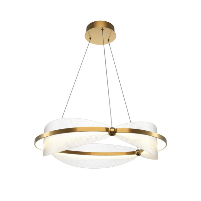 Breeze Modern Pendant Ceiling Light Brass 3000K 2700lm Acrylic Shade - image 1