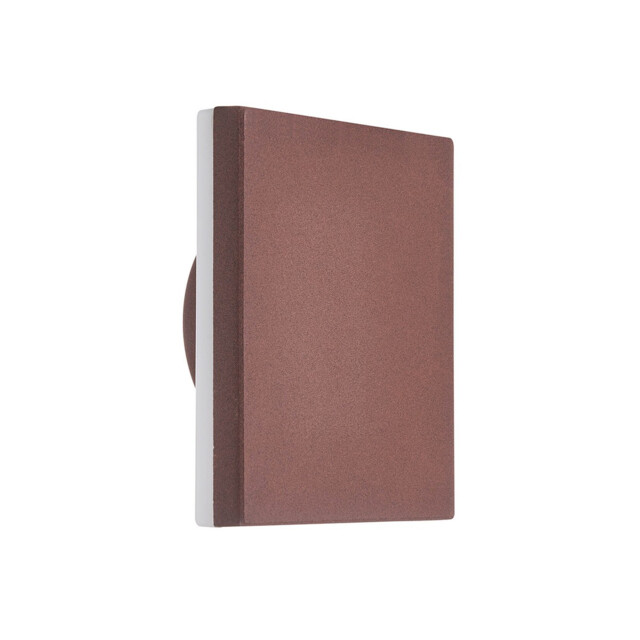 Bora Square Wall Lamp, 9.6W LED, 3000K, 720lm, IP54, Rust Brown, 3yrs Warranty - image 1