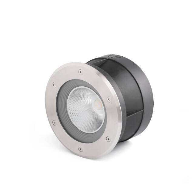 Suria LED Outdoor Recessed Spotlight Wide Beam Angle Matt Nickel IP67 - image 1