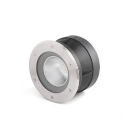Suria LED Outdoor Recessed Spotlight Wide Beam Angle Matt Nickel IP67 - thumbnail 1