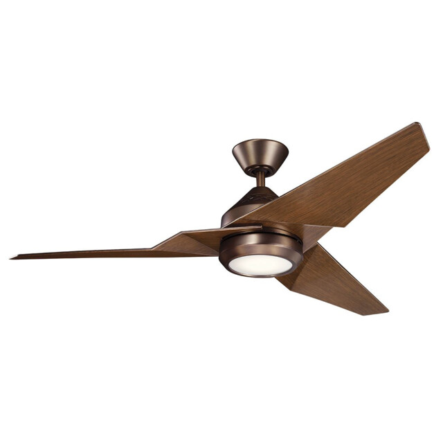 Jade 152cm Ceiling Fan with Dimmable 3000K LED Light, Oil Brushed Bronze, Remote Control - image 1