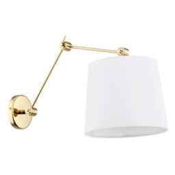 Zakyntos Plus Wall Lamp With Shade White, Brass Steel - thumbnail 2