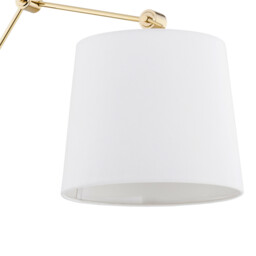 Zakyntos Plus Wall Lamp With Shade White, Brass Steel - thumbnail 3
