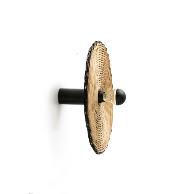 Costas 400 H140 Black, Rattan Wall / Ceiling Lamp - image 1