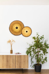Costas 400 H140 Black, Rattan Wall / Ceiling Lamp - thumbnail 2