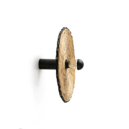 Costas 400 H140 Black, Rattan Wall / Ceiling Lamp - thumbnail 1