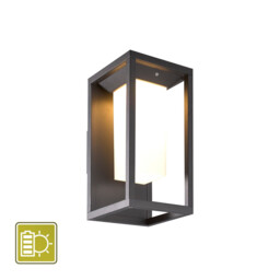 Meribel Solar/Sensor Wall Lamp, 2.2W LED, 3000K, 188lm, IP54, Graphite, 3yrs Warranty - thumbnail 2