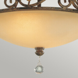Feiss Chateau 2 Light Semi-Flush Light Mocha Bronze - thumbnail 2