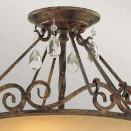 Feiss Chateau 2 Light Semi-Flush Light Mocha Bronze - thumbnail 5