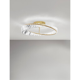 Aurelia Integrated LED Semi Flush Light Gold Metal, Crystal LED 36W 3728.28Lm 3500K - thumbnail 2